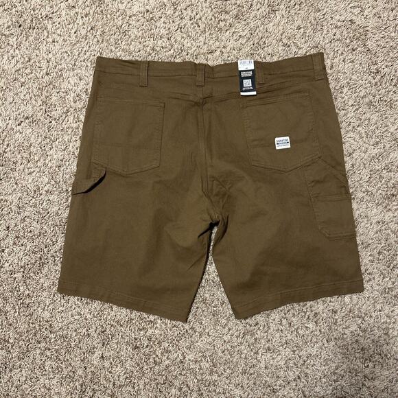 Levi Signature Utility Shorts Mens 46 x 11 Brown Khaki Carpenter, Levi’s New - Picture 3 of 5